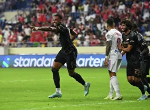 Arsenal V Olympique Lyonnais 2022-23 Prints: Gabriel Scores First Goal for Arsenal in Dubai Super Cup Victory over Olympique Lyonnais