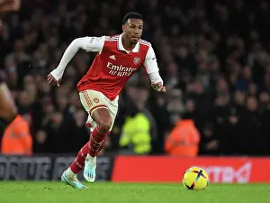 Arsenal V Newcastle United 2022-23 Prints: Gabriel Takes on Newcastle United in Premier League Clash at Emirates Stadium