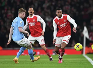 Arsenal V Manchester City 2022-23 Prints: Gabriel vs. De Bruyne: Battle at the Emirates - Arsenal vs