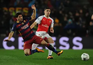 Gabriel vs. Luis Suarez: A Champion's Clash in the UEFA Champions League (Barcelona vs. Arsenal 2015-16)