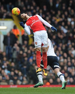 Tottenham Hotspur V Arsenal 2015-16 Prints: Gabriel's Battle: Tottenham vs. Arsenal, Premier League Rivalry (2015-16)