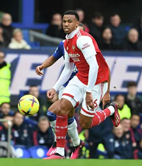 Everton V Arsenal 2022-23 Prints: Gabriel's Defiant Performance: Everton vs. Arsenal, Premier League 2022-23