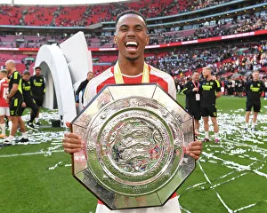 Arsenal V Manchester City - Community Shield 2023-24 Prints: Gabriel's Disappointment: Arsenal's Defender Reacts to FA Community Shield Loss to Manchester City (2023-24)
