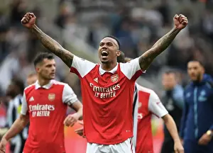 Newcastle United V Arsenal 2022-23 Prints: Gabriel's Triumph: Arsenal Secure Victory Over Newcastle United in Premier League Showdown
