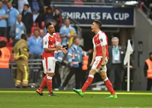 Arsenal V Manchester City - FA Cup 1/2 Final 2017 Prints: Gabriel's Triumph: Arsenal Wins FA Cup Semi-Final Against Manchester City