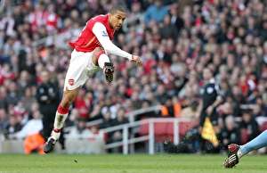 Arsenal V Aston Villa 2007-08 Prints: Gael Clichy in Action: Arsenal vs