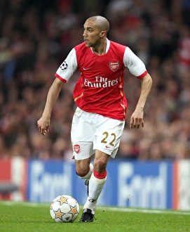 Gael Clichy in Action: Arsenal vs. Liverpool, UEFA Champions League Quarter Final, Emirates Stadium, 2008