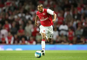 Arsenal V Sparta Prague 2007-08 Prints: Gael Clichy in Action: Arsenal's Dominant Performance Against Sparta Prague in the UEFA Champions League (3:0)