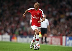 Images Dated 26th August 2009: Gael Clichy in Action: Arsenal's Victory over Celtic in the UEFA Champions League (3:1)