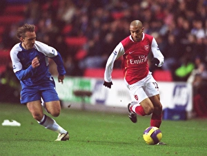 Wigan Athletic v Arsenal 2006-07 Gallery: Gael Clichy (Arsenal) Andreas Johansson (Wigan)
