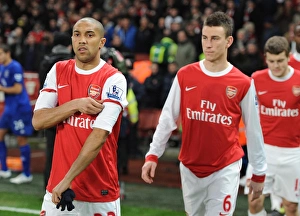 Arsenal V Everton 2010-11 Prints: Gael Clichy (Arsenal). Arsenal 2: 1 Everton, Barclays Premier League, Emirates Stadium