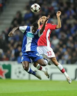 FC Porto v Arsenal 2009-10 Collection: Gael Clichy (Arsenal) Bruno Alves (Porto). FC Porto 2: 1 Arsenal, UEFA Champions League