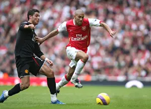 Arsenal V Manchester United 2007-8 Prints: Gael Clichy (Arsenal) Christiano Ronaldo (Manchester United)