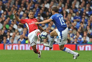 Everton V Arsenal 2009-10 Prints: Gael Clichy (Arsenal) Dan Gosling (Everton)