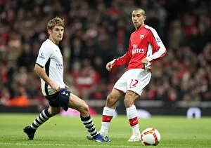 Images Dated 29th October 2008: Gael Clichy (Arsenal) David Bentley (Tottenham)
