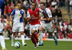 Images Dated 19th August 2007: Gael Clichy (Arsenal) David Dunn (Blackburn Rovers)