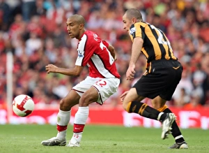 Arsenal v Hull City 2008-9 Collection: Gael Clichy (Arsenal) Dean Marney (Hull)