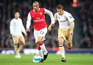 Images Dated 15th March 2008: Gael Clichy (Arsenal) Gary O Neil (Boro)