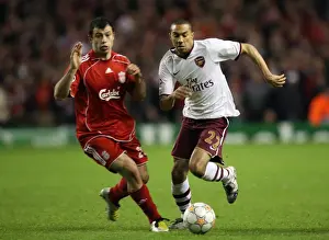 Liverpool V Arsenal - Champions League 2007-08 Prints: Gael Clichy (Arsenal) Javier Mascherano (Liverpool)