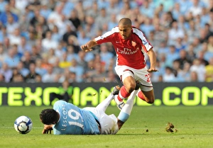 Images Dated 12th September 2009: Gael Clichy (Arsenal) Joleon Lescott (Man City)