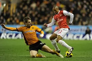 Images Dated 10th November 2010: Gael Clichy (Arsenal) Kevin Doyle (Wolves). Wolverhampton Wanderers 0: 2 Arsenal