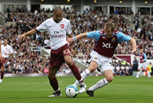 Images Dated 1st October 2007: Gael Clichy (Arsenal) Lee Bowyer (West Ham)