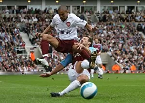 Images Dated 1st October 2007: Gael Clichy (Arsenal) Lucas Neill (West Ham)