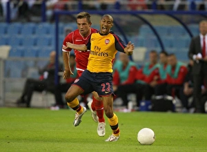 Images Dated 13th August 2008: Gael Clichy (Arsenal) Marko Arnautovic (FC Twente)