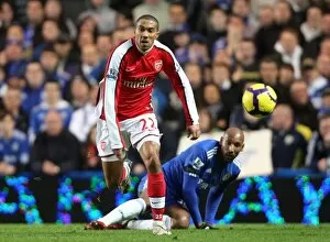 Images Dated 7th February 2010: Gael Clichy (Arsenal) Nicolas Anelka (Chelsea). Chelsea 2: 0 Arsenal. Barclays Premier League
