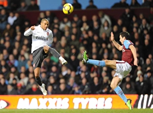 Aston Villa v Arsenal 2009-10 Gallery: Gael Clichy (Arsenal) Stewart Downing (Villa). Aston Villa 0: 0 Arsenal