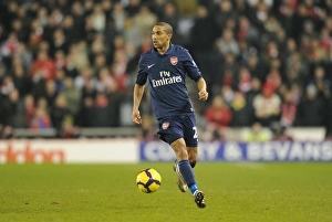 Stoke City V Arsenal 2009-10 Prints: Gael Clichy (Arsenal). Stoke City 1: 3 Arsenal, Barclays Premier League