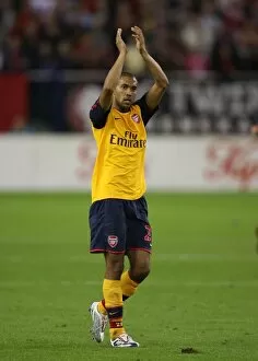 Images Dated 13th August 2008: Gael Clichy (Arsenal) waves to the Arsenal fans after the match