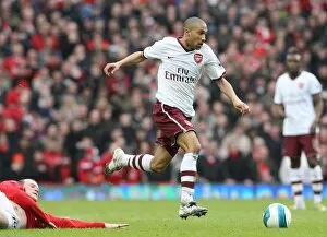 Images Dated 14th April 2008: Gael Clichy (Arsenal) Wayne Rooney (Manchester United)