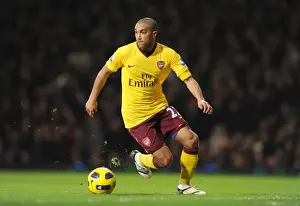 West Ham United V Arsenal 2010-11 Prints: Gael Clichy (Arsenal). West Ham United 0: 3 Arsenal. Barclays Premier League