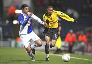 Images Dated 1st March 2007: Gael Clichy (Arsenal) Zurab Khizanishvili (Blackburn)