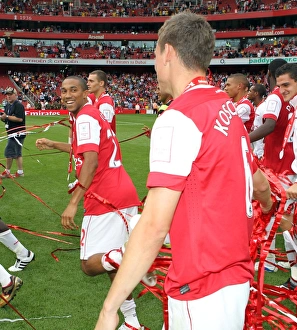 Koscielny Laurent Collection: Gael Clichy and Laurent Koscielny (Arsenal). Arsenal 3: 2 Celtic. Emirates Cup Pre Season