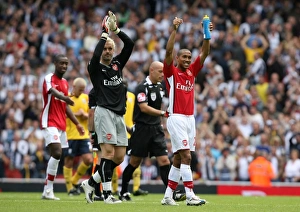 Images Dated 16th August 2008: Gael Clichy and Manuel Almunia (Arsenal)