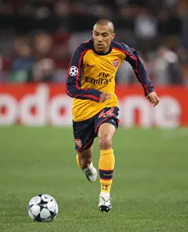 AS Roma V Arsenal 2008-9 Prints: Gael Clichy in Rome: Arsenal's Heartbreaker in UEFA Champions League Penalty Shootout Against AS Roma