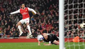 Arsenal V Leyton Orient FA Cup Replay 2010-11 Prints: Gael Clichy Scores Arsenal's Fifth Goal in FA Cup Victory over Leyton Orient (2-3-11)