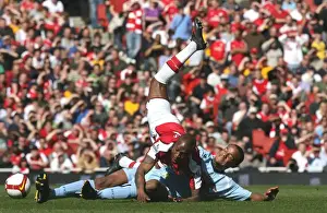 Arsenal V Manchester City 2008-09 Prints: Gallas and Kompany Clash: Arsenal's Victory Over Manchester City