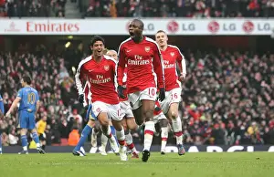 Arsenal V Portsmouth 2008-09 Prints: Gallas and Vela: Arsenal's Unforgettable Goal Celebration vs. Portsmouth (2008)