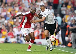 Fulham V Arsenal 2008-09 Prints: Gallas vs. Zamora: A Battle at Craven Cottage - Fulham Edge Past Arsenal 1-0 in Premier League
