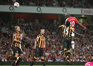 Arsenal V Hull City 2008-9 Prints: Gallas's Headed Effort Hits the Crossbar: Arsenal 1-2 Hull City