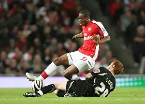 Arsenal V Sheffield United Carling Cup Prints: Gavin Hoyte (Arsenal) Stephen Quinn (Sheffield United)