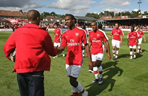 Gavin Hoyte and Gael Clichy after the match
