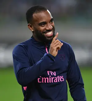 Qarabag V Arsenal 2018-19 Prints: Gearing Up: Alexandre Lacazette's Focus before Arsenal's Europa League Clash against Qarabag