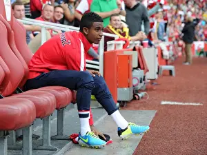 Gedion Zelalem on the Arsenal Bench: Arsenal v Tottenham Hotspur, Premier League 2013-14