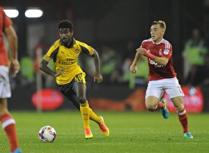 Images Dated 20th September 2016: Gedion Zelalem (Arsenal) Matty Fryatt (Forest)