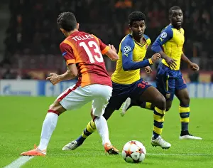 Galatasaray V Arsenal 2014/15 Prints: Gedion Zelalem Outmaneuvers Alex Telles: Galatasaray vs