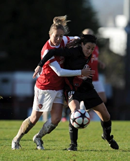 Images Dated 11th November 2010: Gemma Davison (Arsenal) Ana Rubio (Rayo). Arsenal Ladies 4: 1 Rayo Vallecano